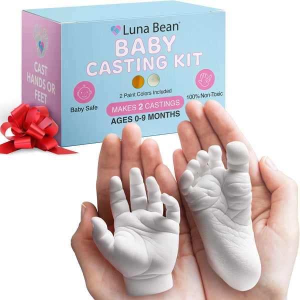 Luna Bean Hand Casting Kit - Create-A-Molding Gel Formula - Customized Craft - Non-Toxic - Plaster Hand and Foot Molding