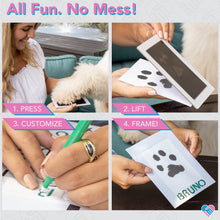 Luna Bean Inkless Pet Paw Print Kit – Mess-Free 14-piece set includes Frames and Fridge Magnets